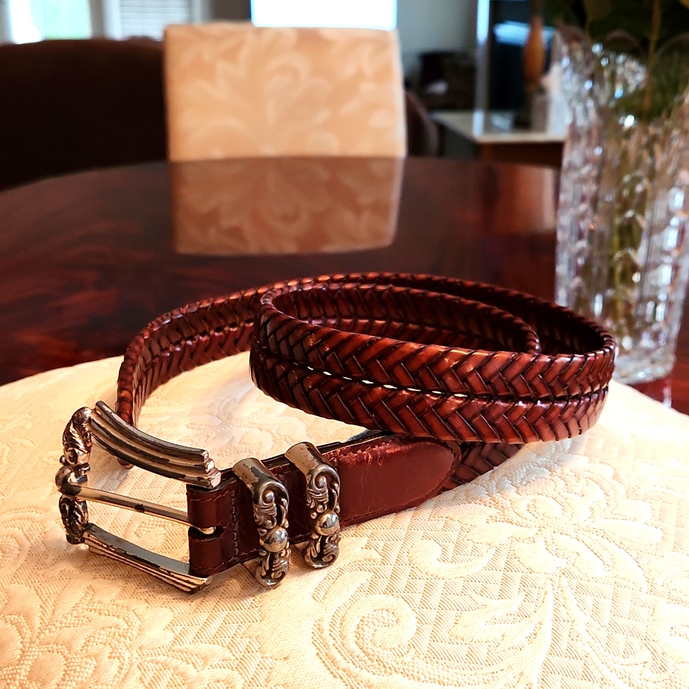 Women's Brighton Braided Leather Belt